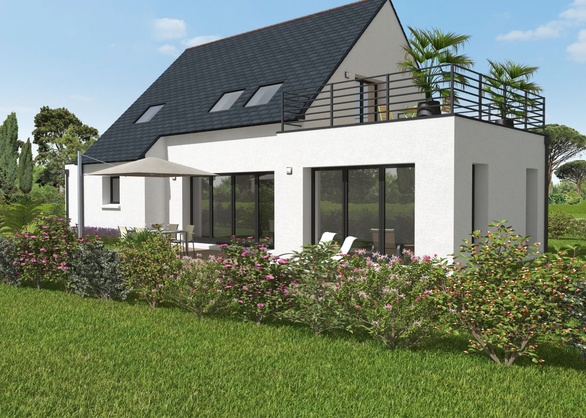 Modèle de maison individuelle avec combles aménagés à Brest Modèle de maison individuelle avec combles aménagés à Brest