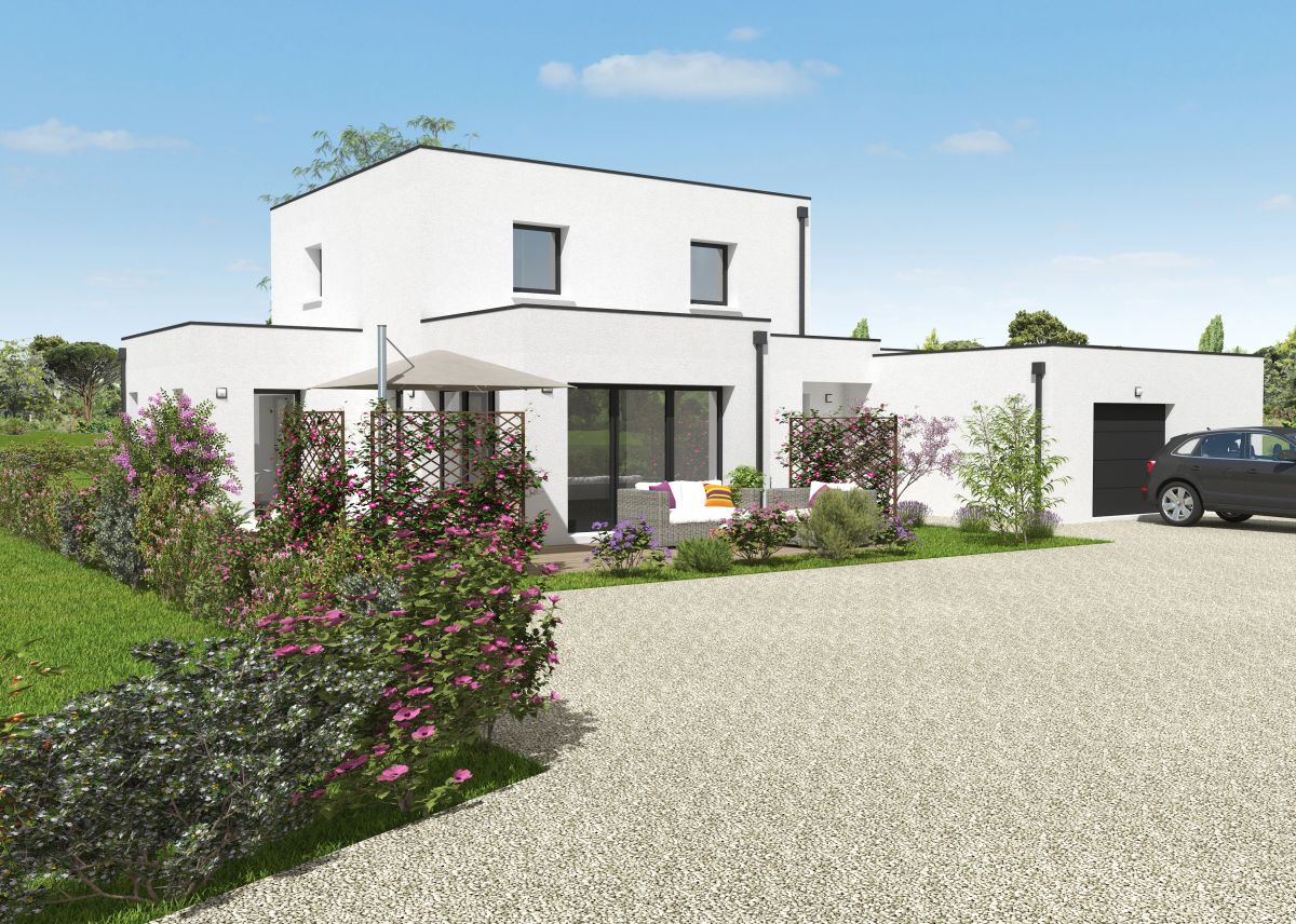 Modèle de maison individuelle contemporaine à Brest Modèle de maison individuelle contemporaine à Brest