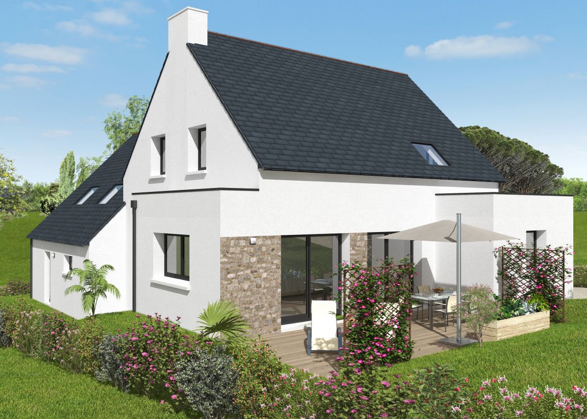 Modèle de maison individuelle à étage dans le Finistère